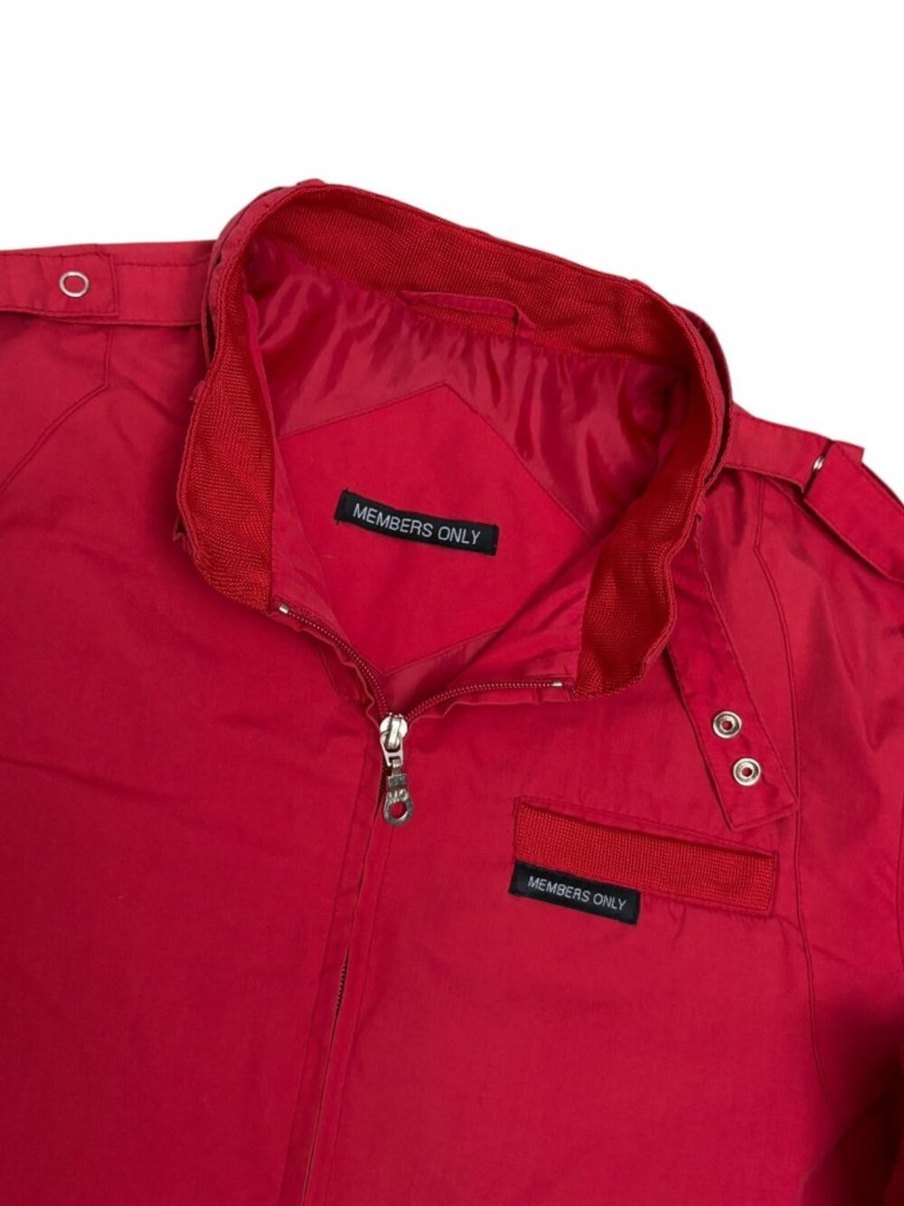 MEMBERS ONLY Vintage Jacket Bomber Red Retro Business Casual Coat Mens Medium - Picture 2 of 6